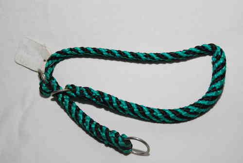 Equest Hundehalsband mit Zugstopp grün-schwarz 50cm