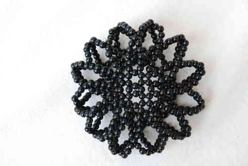 BR Haarnetz für Knoten schwarz Perlen
