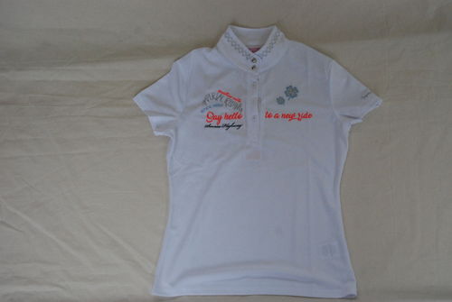 Imperial Riding Turnier Shirt Double Lucky white